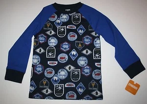 NEW Gymboree 5 year Boys Tee Shirt Top Outdoor Patches Raglan Long Sleeves Knit - Picture 1 of 2