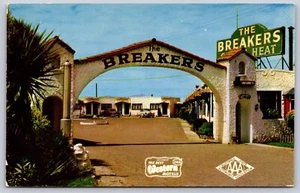The Breakers Motel Crescent City Kalifornien Chrom Postkarte - Bild 1 von 3