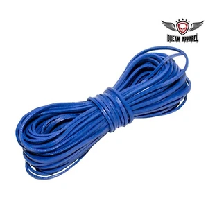 Blue Leather Lace for Chaps, Vests, Bags, Boots, Arts & Crafts (50 Feet Long) - Bild 1 von 4