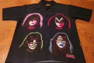 Vtg 2001 KISS Dragonfly Shirt Men X-LARGE Stanley Simmons Designer Solo Faces XL - Picture 1 of 15