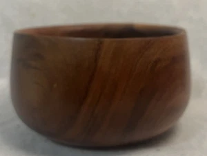 Vintage Koa Kamaaina Woods Signed Hawaiian Wood Bowl Tiki Style 7” D X 4” H - Picture 1 of 11