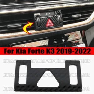 For Kia Forte K3 19-22 Carbon Fiber steel Car Central Console Button Cover Trim - Picture 1 of 3