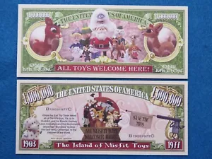 4 Rechnungen: " The Island Of Misfit Spielzeug " Weihnachten Film Million - Picture 1 of 2