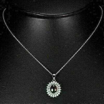 Silver Pendant Ruby Genuine Natural Mined Gem Solid Sterling With Chain - Image 1 of 4