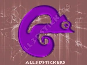 Adesivo Resinato Effetto 3D Camaleon - Colore Viola 80x80 mm. - Picture 1 of 1