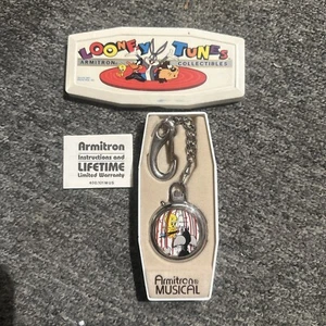 Looney Tunes Armitron Pocket Watch Sylvester And Tweety Bird 1994 Musical - Picture 1 of 7