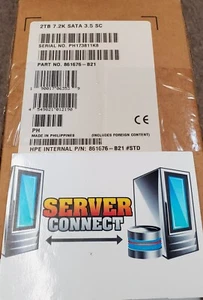 861676-B21 -- HP 2TB 6G SATA 7.2K LFF 3.5" SC HDD-- 862126-001 - Foto 1 di 1