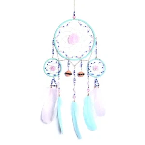 Three-ring Feather Dream Catcher Wall Pendant Ornaments Accessory - Picture 1 of 8