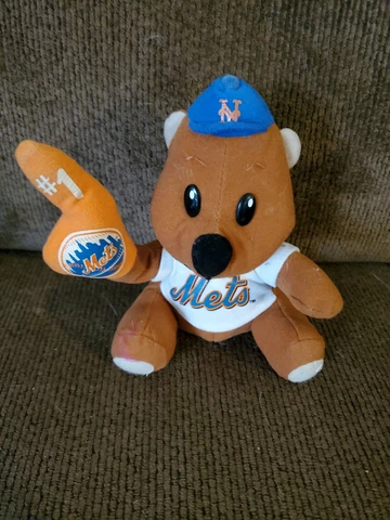 New York Mets Stuffed Bear Genuine Merchandise has #1 pointer finger on it Cover