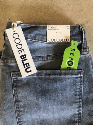 CODE BLEU Classic Ankle Straight Stretch Jeans  Sz 12 NWT So Comfy!! - Image 1 of 4