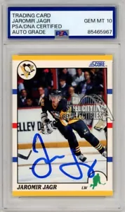 Jaromir Jagr 1990-91 Score Rookies/Traded Autograph Card #70T PSA/DNA 10 - Picture 1 of 1