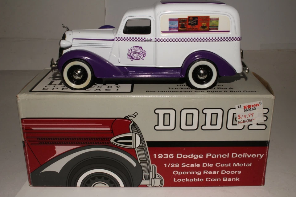 Speccast 1936 Dodge Panel Truck Sunsweet Prunes 1:25 Diecast Foto 1 de 4