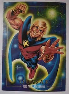 RARE 1992 Marvel Masterpieces Quasar Avengers Superheroes Comics Trading Card - Picture 1 of 2