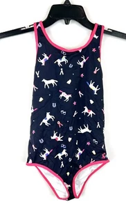 Joules Girl’s Navy Blue Graphic Print One Piece Swimsuit Size 9-10 - Picture 1 of 2