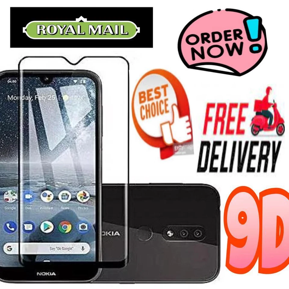For NOKIA 4.2 Alcatel Huawei Samsung Sharp Aquos Xiaomi 9D TEMPERED GLASS - Image 1 of 4
