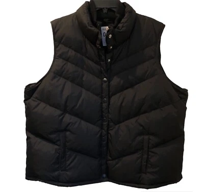 Chaleco acolchado Old Navy XXXL negro 3XL cremallera completa botones a presión 2006 Foto 1 de 4