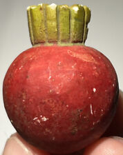 Early Antique Italian Alabaster Stone Fruit Miniature 1-2”Radish Vegetable Rare