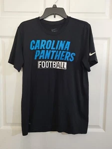 Men Size Medium Nike Dri-fit Tee Carolina Panthers Football NFL Color Black - Picture 1 of 7