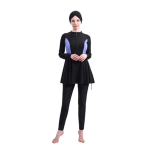 Muslim Swimwear Islamic Swimsuits Women Suit Full Burkinis Caps Tops Pants - Picture 1 of 11