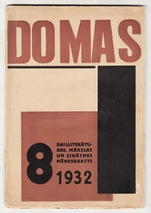 LATVIA Left AVANT-GARDE Magazine DOMAS No.8 1932 Typo-Montage Cover K. Busa - Picture 1 of 6