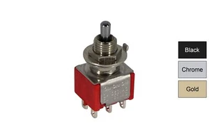 Mini interruptor de palanca redonda corta encendido de 3 vías para guitarras - Imagen 1 de 5