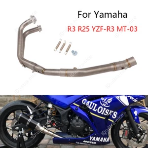 For Yamaha YZF R3 R25 MT-03 Full Exhaust System Motorcycle 51mm Header Link Pipe - Picture 1 of 8
