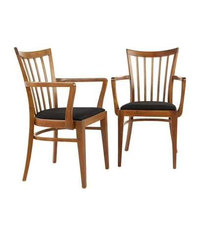 Mid Century Upholstered Captains Chairs - Pair Cover