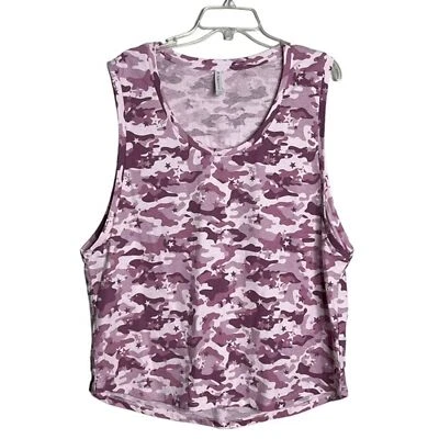 Camisa Fabletics Mujer XXL Rosa Púrpura Camuflada Janis Muscle Camiseta sin Mangas Atletismo Foto 1 de 4