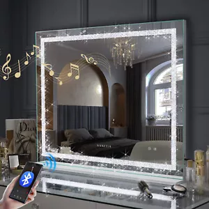 VANITII GLOBAL Bluetooth Hollywood Vanity Mirror with Crystal Light Strip 100CM - Picture 1 of 8