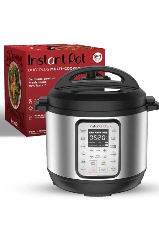Instant Pot Duo Plus 60 - New Condition! 1000W, 6 Quart,  9-in-1 PressureCooker  - Image 1 of 4