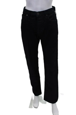 Pantalones de mezclilla Armani para mujer con cremallera tiro alto lavado oscuro pierna recta azul 31 Foto 1 de 4
