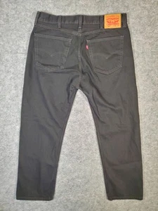Levis 505 Jeans Mens Size 38x30 Classic Straight Fit Denim Cotton Black - Picture 1 of 14