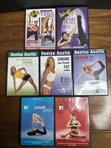Workout DVD Lot – Yoga, Pilates, Denise Austin, MTV, Crunch Fitness - Picture 1 of 9