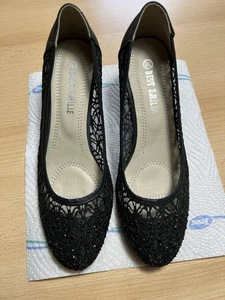 Tolle Damen Glitzer Pumps, schwarz, Gr. 38, wie neu - Bild 1 von 6