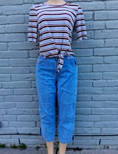 Levi's Jeans Size 14 Women's Blue Pants Ladies Mid Rise Classic Capri - Picture 1 of 12