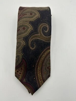 Corbata Ralph Lauren Etiqueta Púrpura Para Hombre Paisley Multicolor Seda Italia Foto 1 de 4