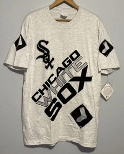 Vintage Chicago White Sox Tshirt AOP Large MLB 90s Single Stitch Majestic - Picture 1 of 9