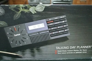 Rare 1980s SAITEK TALKING DAY PLANNER Executive Desk Clock / Recorder - Picture 1 of 12