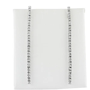 1,00 kt runder Damen-Diamant-Ohrring zwei Zoll Hänger F VS1 18 kt Weißgold - Bild 1 von 2