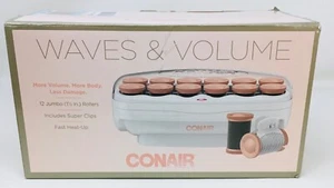 Conair Waves & Volumes 12 Jumbo Hot Roller 1 1/2 Zoll rosa mit grau ohne Clips - Bild 1 von 14