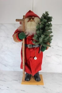 Vintage stehender Weihnachtsmann 28" auf Holzständer - RAR - Bild 1 von 6