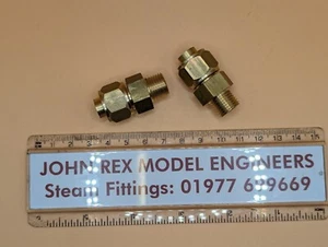 1/4 BSP Stecker x 3/8 Rohr (9/16x26) Live Dampf Einzelrohr Union - Bild 1 von 3