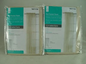 Style Selections Home 2pc Fillion 84" Taupe Polyester Sheer Single Curtain Panel - Picture 1 of 4