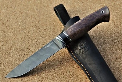 Damast Damaszener Stahl Outdoor Messer Nazarov Knives  Handarbeit HRC62 Путник - Bild 1 von 4