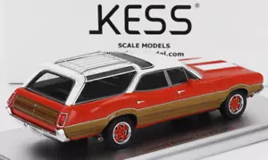 wonderful resin-modelcar 1:43 OLDSMOBILE VISTA CRUISER 442 - orange/white - 1972 - Picture 1 of 2