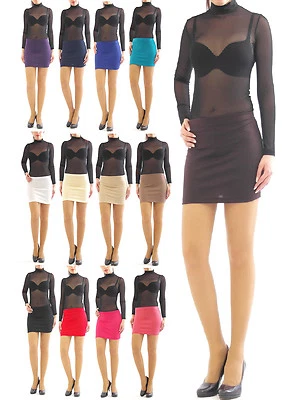 Minirock Bleistiftrock Mini Rock Stretch Business Freizeit Figurbetont - Bild 1 von 3