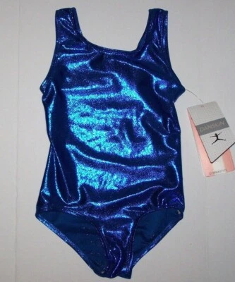 Danskin Leotard Bodysuit  Hologram Foil Mystique Gymnastics New Child Girl S 4 5 - Image 1 of 4