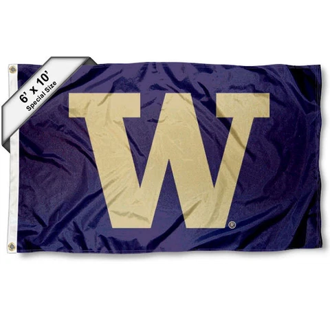 Washington UW Huskies 6 ft x 10 ft Large Flag Cover