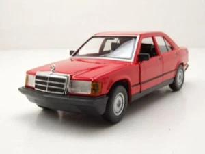 Mercedes 190E 1987 Coche a Escala Rojo 1:24 Bburago - Imagen 1 de 8