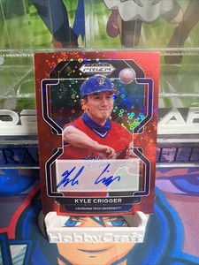 2022 Panini Prizm Draft Picks Red Disco Prizm Autograph #202 Kyle Crigger 20/99